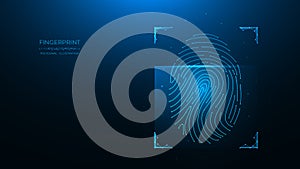 Fingerprint identification concept.