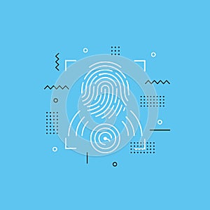 Fingerprint Identity Authentication Security System with Geometric Design