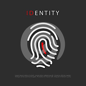 Fingerprint identity vector logo
