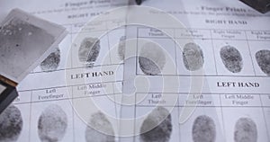 Fingerprint investigation close up CSI