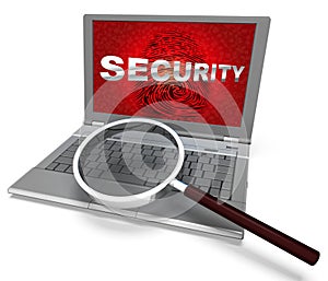 Fingerprint Login Smart Biometric Security 3d Rendering