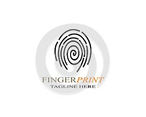 Fingerprint logo template vector icon