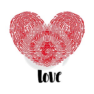 Fingerprint Love Heart