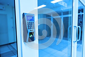 Fingerprint machine server room safety