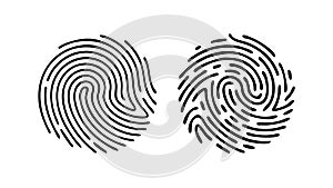 Fingerprint Pair Biometric Security Vector, Identity and Authentication, vector design Generative AI