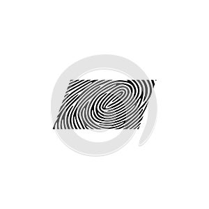 Fingerprint parallelogram Icon Vector Design photo