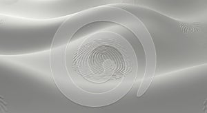 Fingerprint Pattern on Neutral Gray Wavy Surface