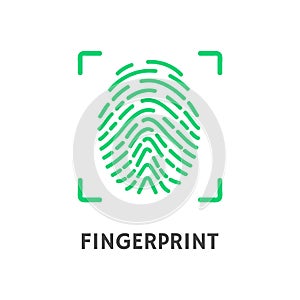 Fingerprint of Person Poster with Text Vector