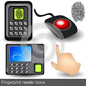 Fingerprint reader icons