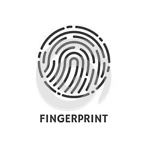 Fingerprint Rounded Shape of Print Poster Vector