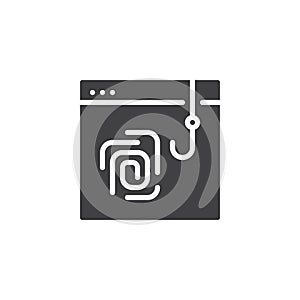 Fingerprint Scan phishing vector icon