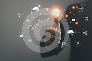 Fingerprint scan for secure access and service unlock design concept