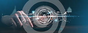 Fingerprint scan for secure access to protected network dashboard