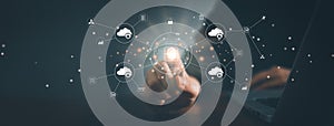 Fingerprint scan for secure access and unlock design concept