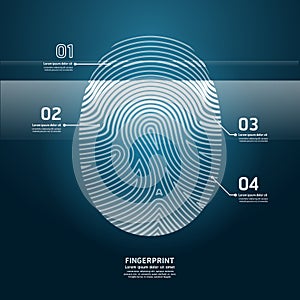 Fingerprint Scan vector design illustration.
