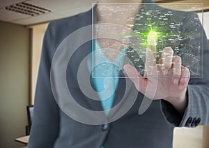 fingerprint scane with green flare and c9onnections