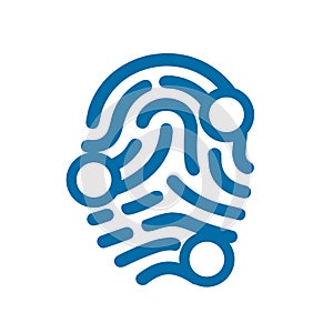 Fingerprint scanning icon sign Ã¢â¬â for stock