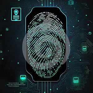 Fingerprint security protection with double verification to data access. Generative AI