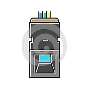 fingerprint sensor module color icon vector illustration