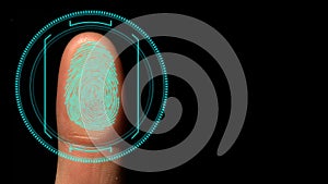 Fingerprint Thumbprint Computer Security Scan Access Granted