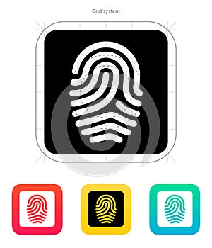 Fingerprint and thumbprint icon.