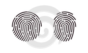 Fingerprint vector finger print scan logo icons