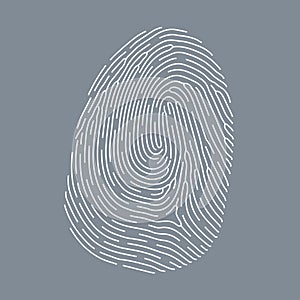 Fingerprint vector icon.Symbol of biometric.