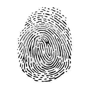 Fingerprint on white background