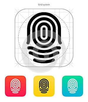 Fingerprint whorl type icon.