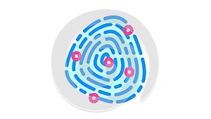 fingerprinting client kyc color icon animation