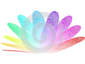 Fingerprint on white