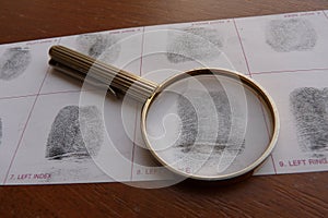 Fingerprints examination photo