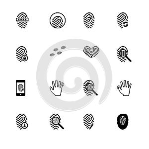 Fingerprints scaning and security theme EPS 10  format