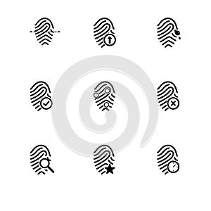 Fingerprints scaning and security theme EPS 10  format