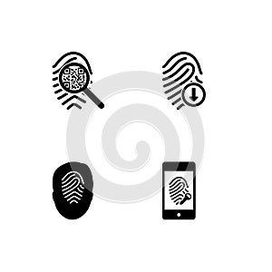 Fingerprints scaning and security theme EPS 10  format