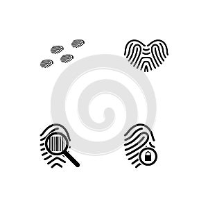 Fingerprints scaning and security theme EPS 10  format