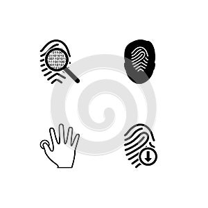 Fingerprints scaning and security theme EPS 10  format