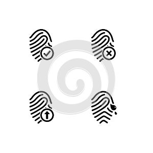 Fingerprints scaning and security theme EPS 10  format