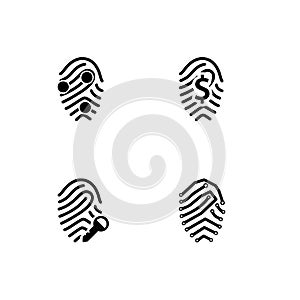 Fingerprints scaning and security theme EPS 10  format