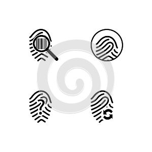 Fingerprints scaning and security theme EPS 10  format