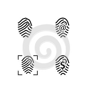 Fingerprints scaning and security theme EPS 10  format