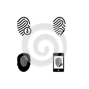 Fingerprints scaning and security theme EPS 10  format