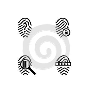 Fingerprints scaning and security theme EPS 10  format
