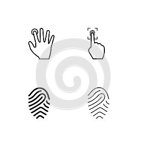 Fingerprints scaning and security theme EPS 10  format