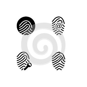 Fingerprints scaning and security theme EPS 10  format