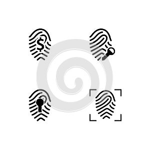 Fingerprints scaning and security theme EPS 10  format