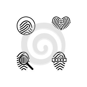 Fingerprints scaning and security theme EPS 10 vector format