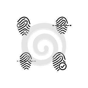 Fingerprints scaning and security theme EPS 10 vector format