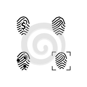 Fingerprints scaning and security theme EPS 10 vector format