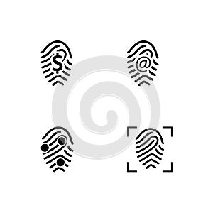 Fingerprints scaning and security theme EPS 10 vector format